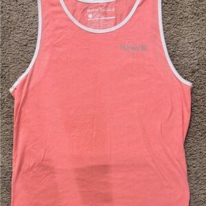 Hurley By Buckle Men’s Large Muscle Shirt Coral Color White Trim Like New